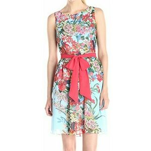 Women's Halter Floral Printed Dress with Self Tie,